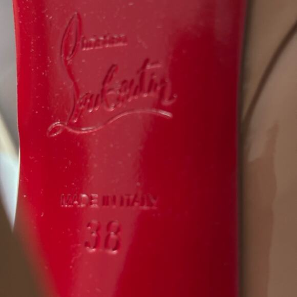 Christian Louboutin Movida Sling 130 Nude Pumps Size 38 - Picture 10 of 14